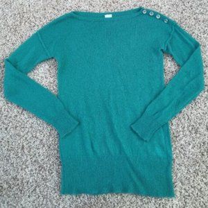 J Crew Factory Mohair green drop shoulder sweater